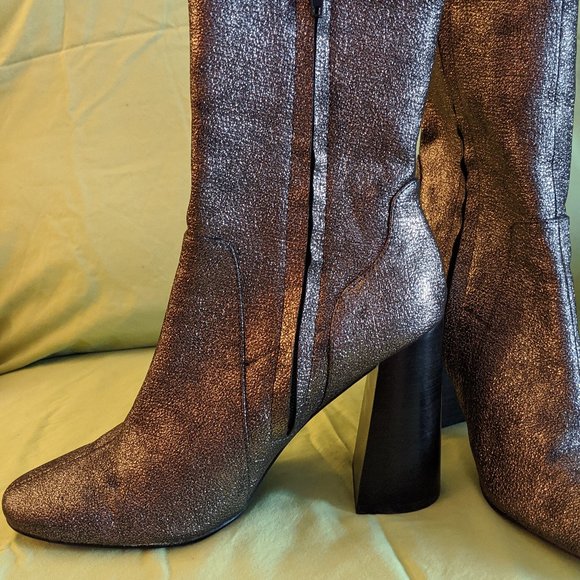 Metallic Boots by Design lab, size 8 NEW - Picture 2 of 4